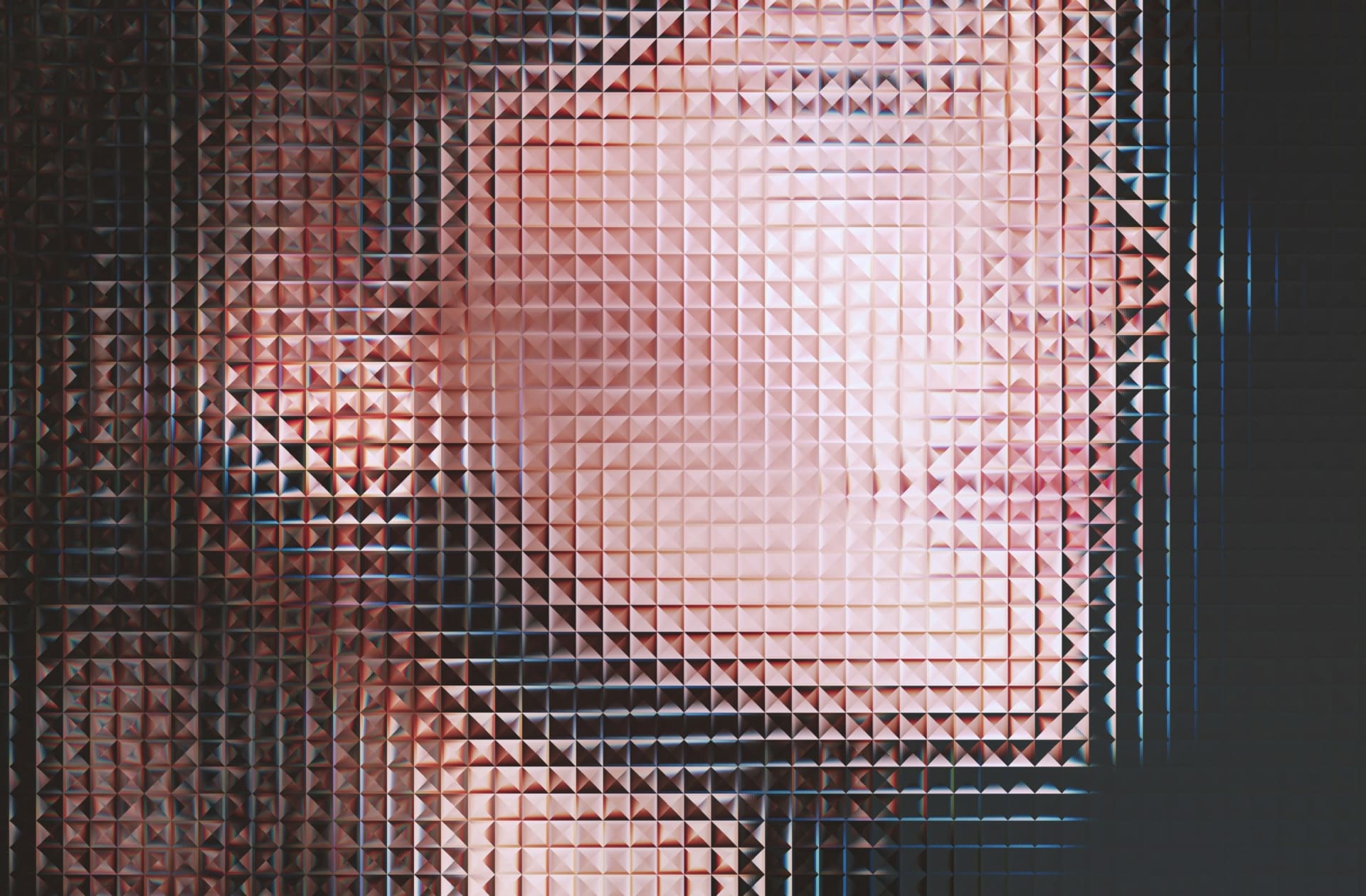 Visage femme floutée